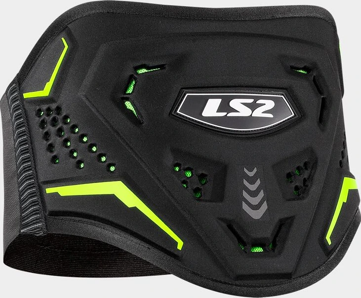 LS2 KOKU KIDNEY BELT - Black H-V Yellow, M-L