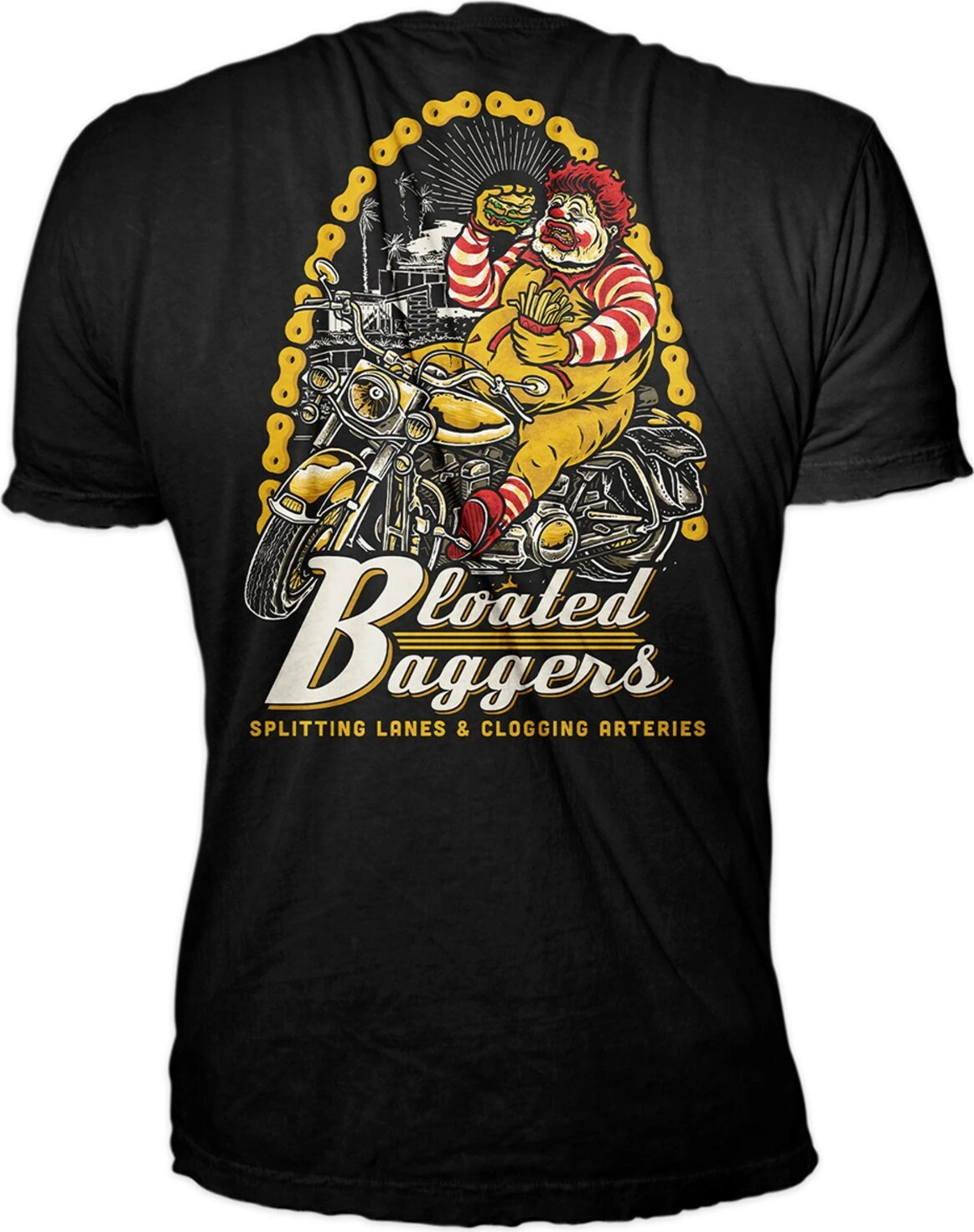 Down-n-Out Bloated Baggers t-shirt, Black, 2XL