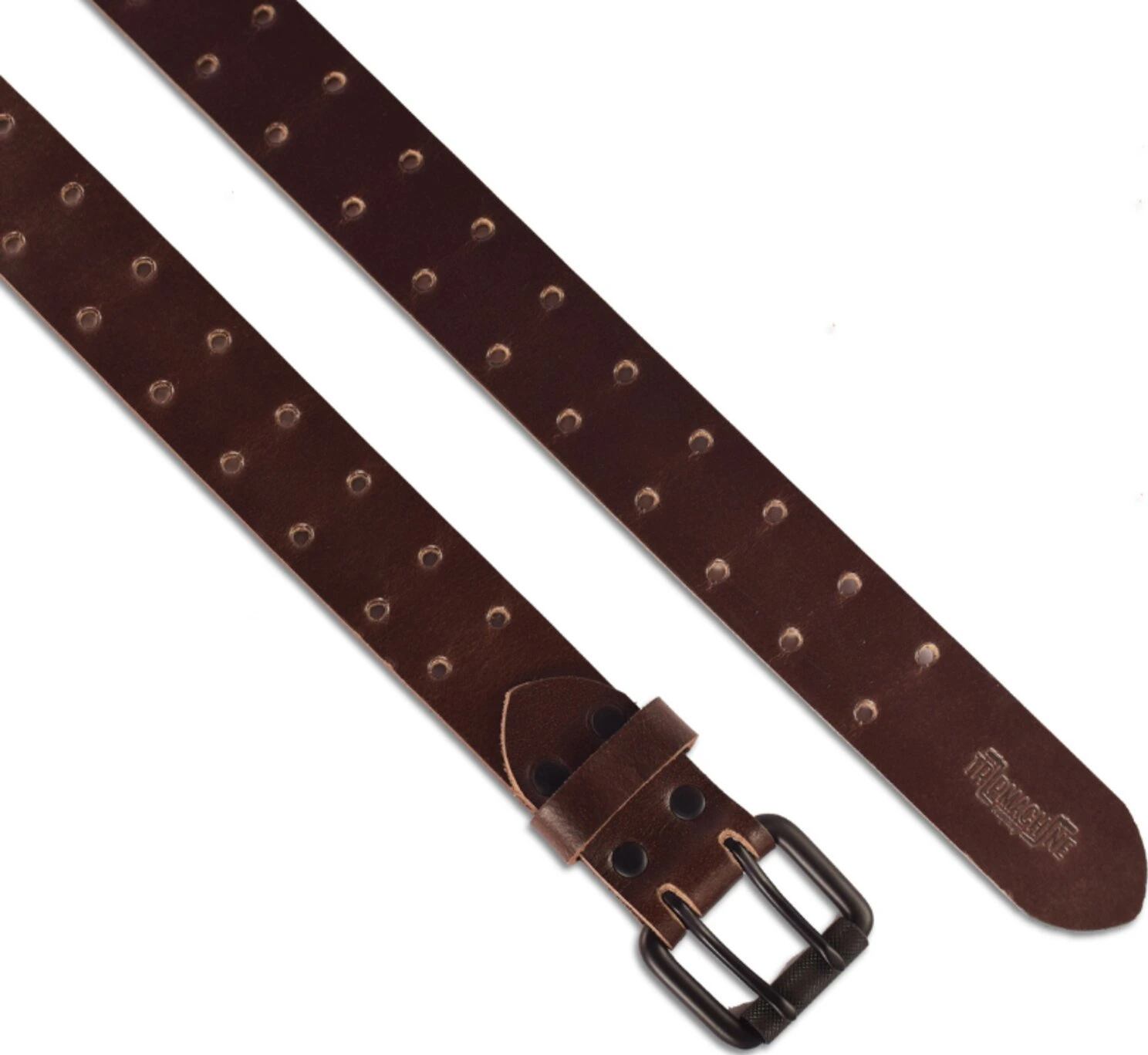 Trip Machine Belt Double pin, tobacco brown