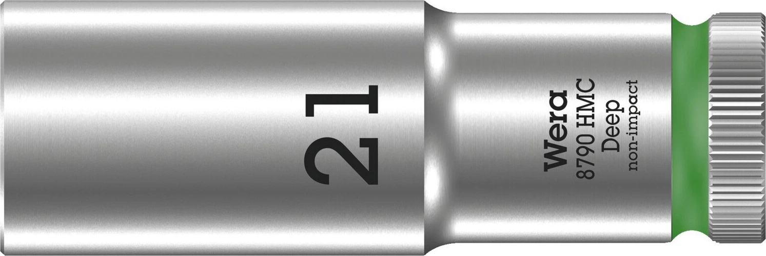 Wera, deep socket size 21mm, Brushed