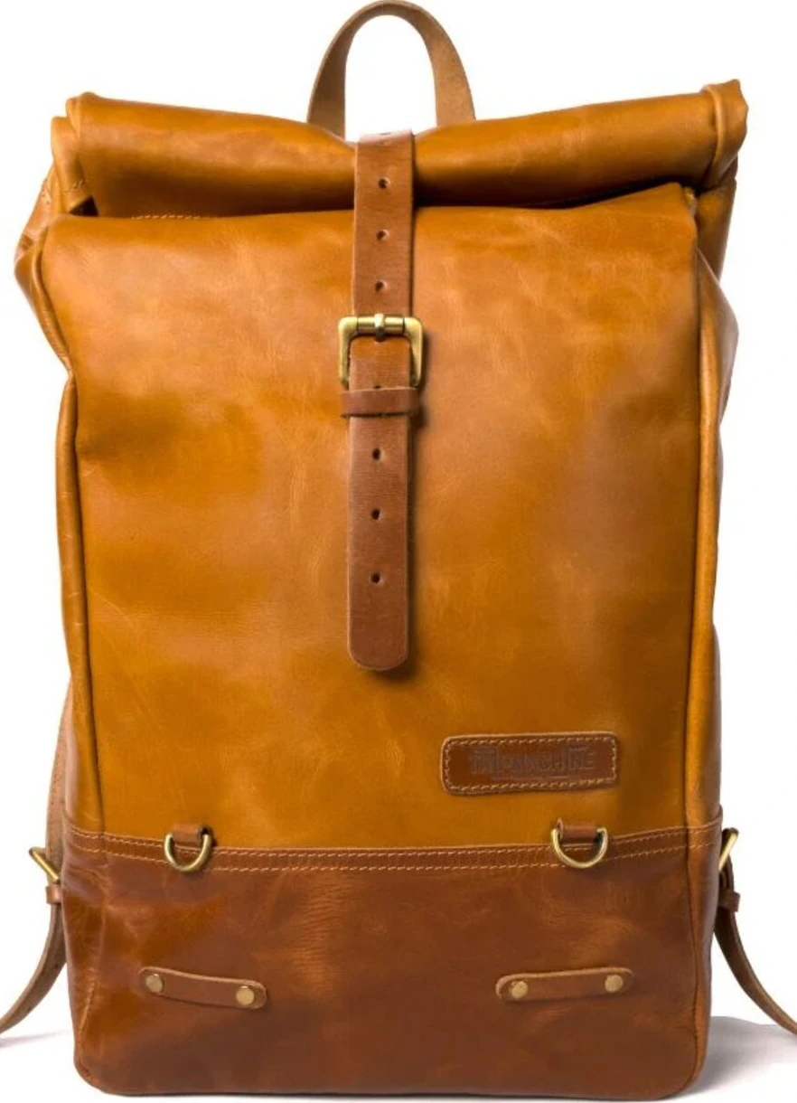 Trip Machine Backpack panniers, vintage tan