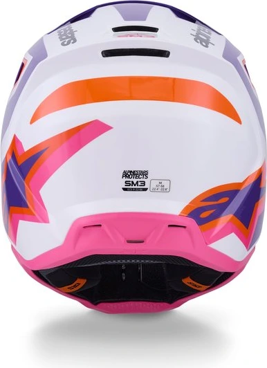 Alpinestars Helmet S-M3 Heat Whit/Purple/Pink, XS