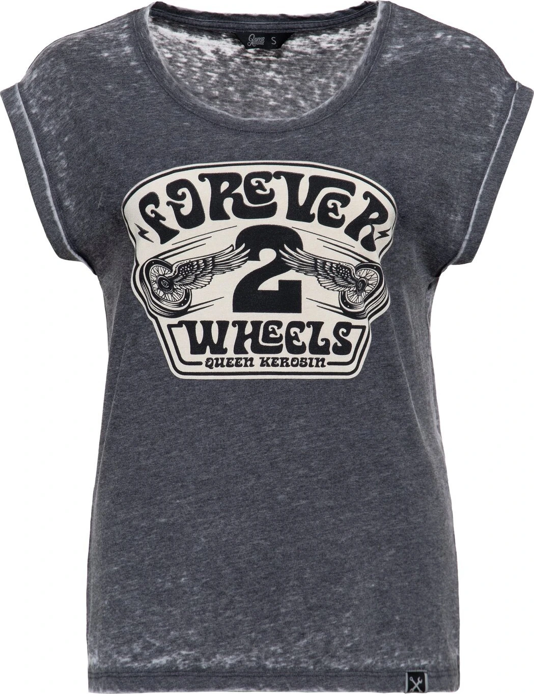 Queen Kerosin Forever 2 wheels t-shirt, anthracite Gray, M