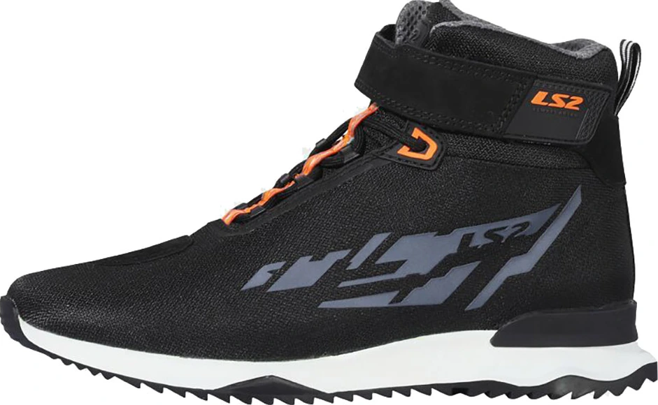 LS2 Acrux Man Boots - BLACK H-V ORANGE, 46