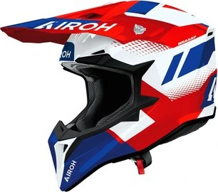 Airoh Helmet Wraaap Vision Red/Blue gloss, S