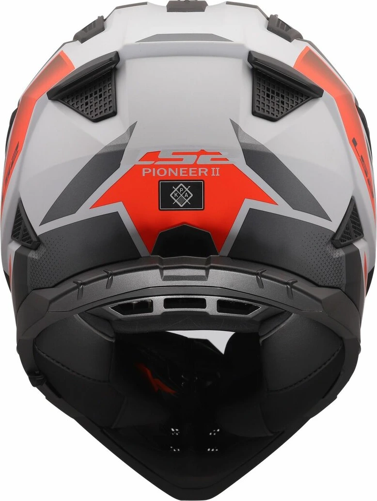 LS2 MX702 PIONEER II BLOCK Helmet - 2XL, Grey Red