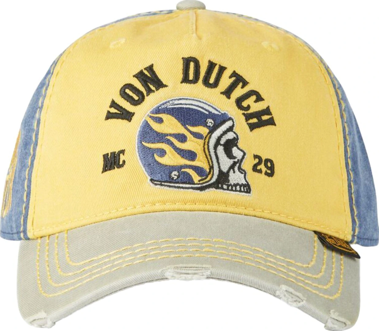 Von Dutch Baseball retro cap helmet, Yellow