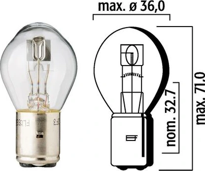 Flösser Lempa 12V 45/40W BA20d