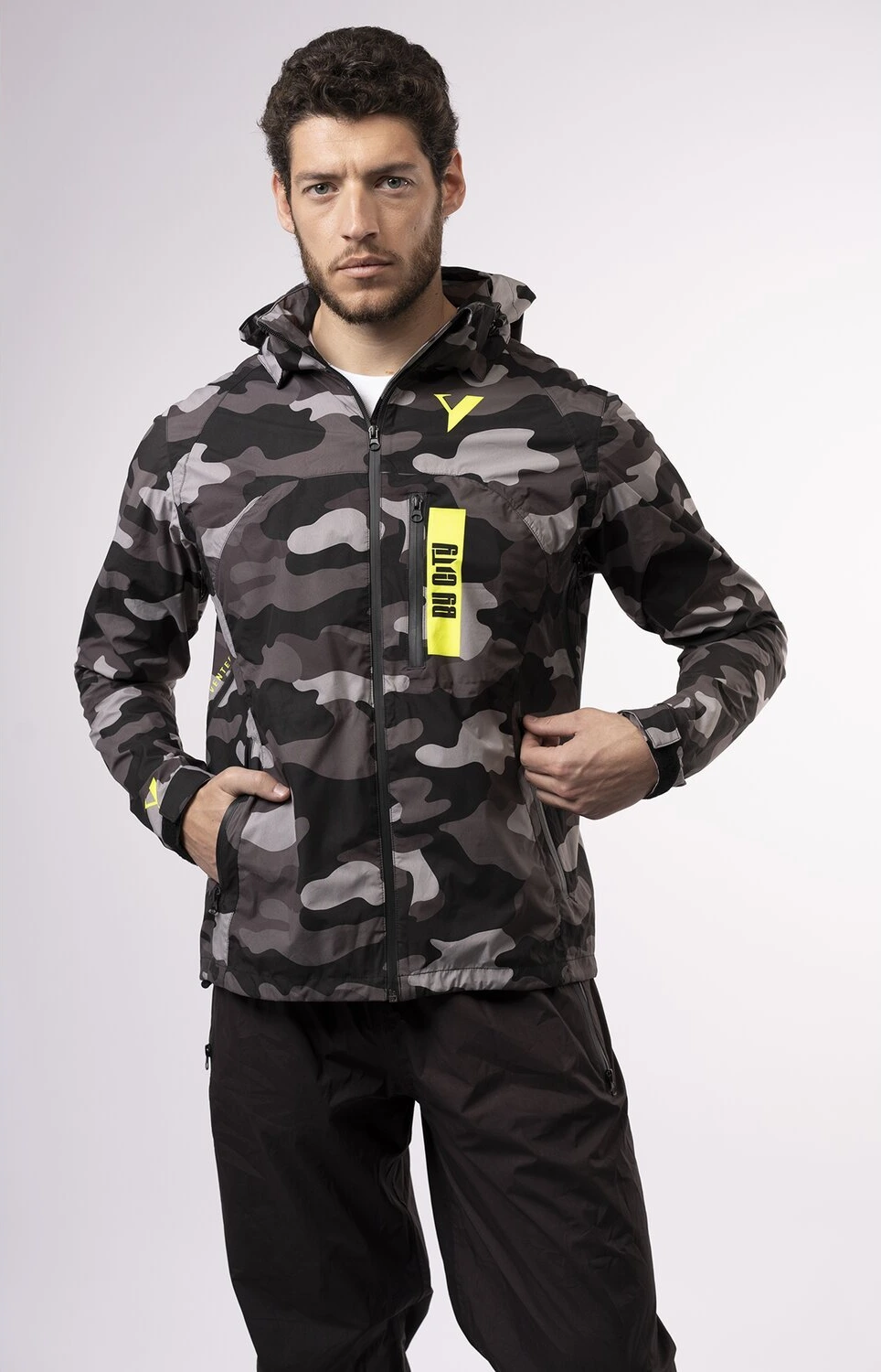 By City Military Rain jacket, Black, XL