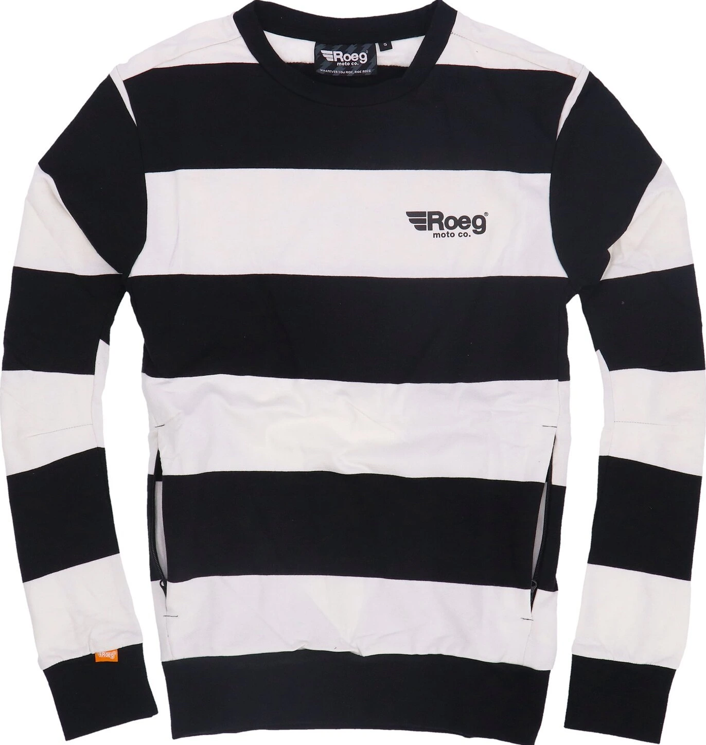 Roeg Shawn stripe sweatshirt off-white/black, S