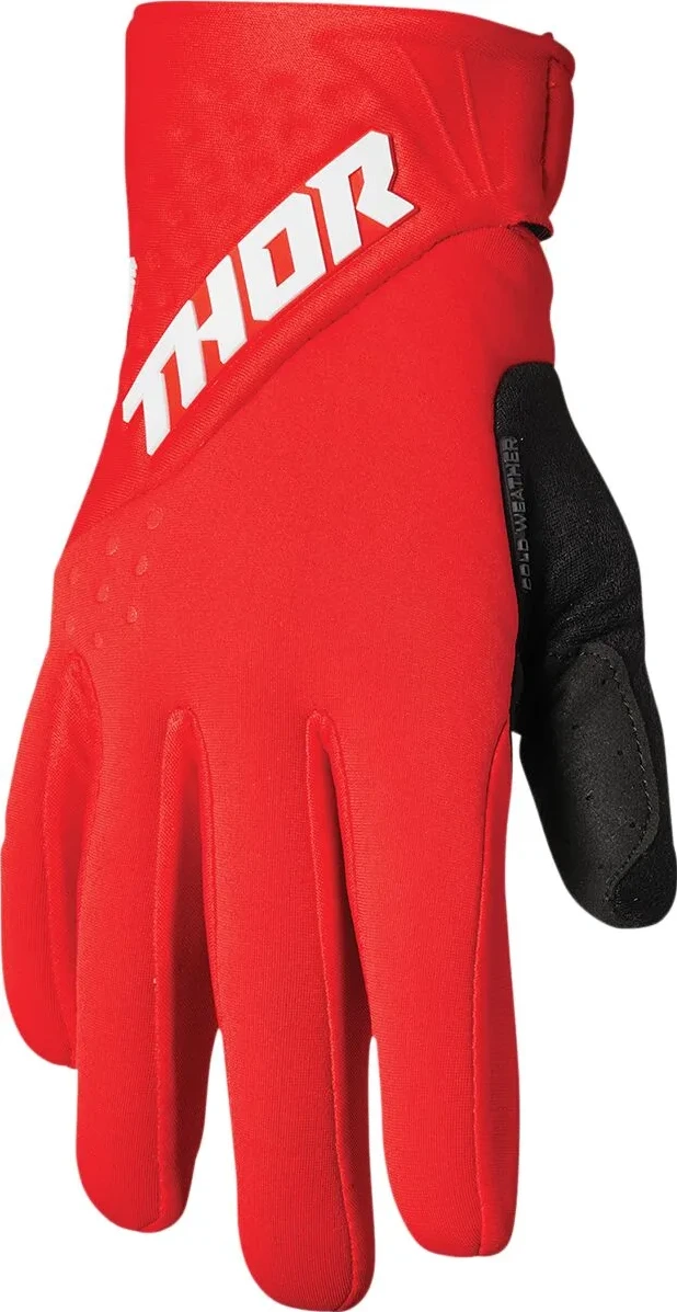 GLOVE SPECT COLD RD/WH XS