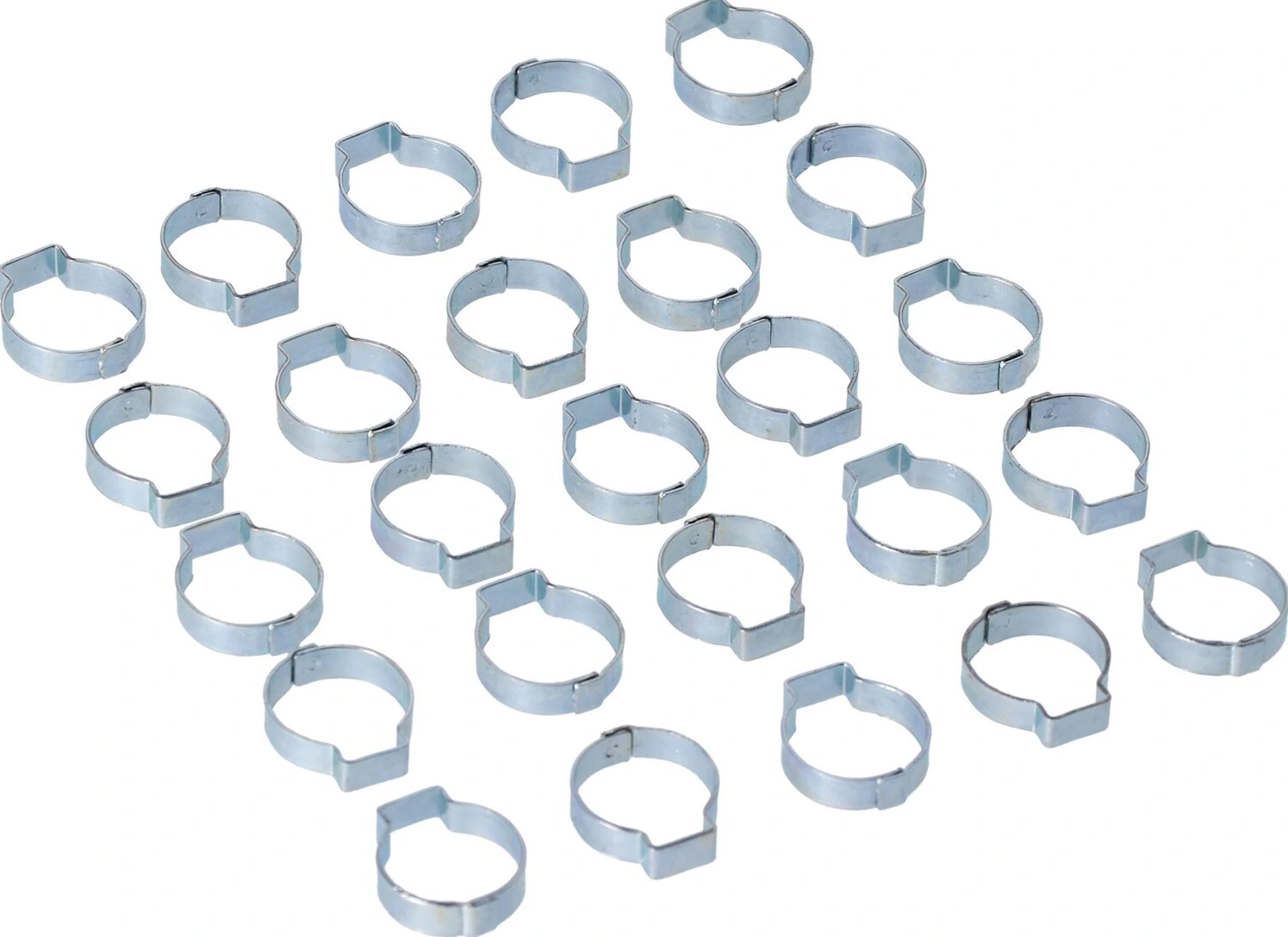 Crimp hose clamp, 13/16 (20.57mm) ID. Zinc