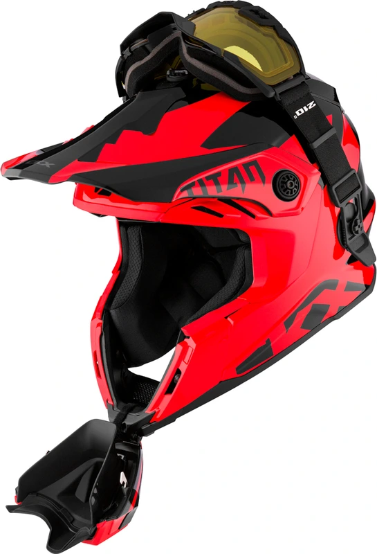 CKX Helmet + Goggles TITAN Airflow Extra Red, XS