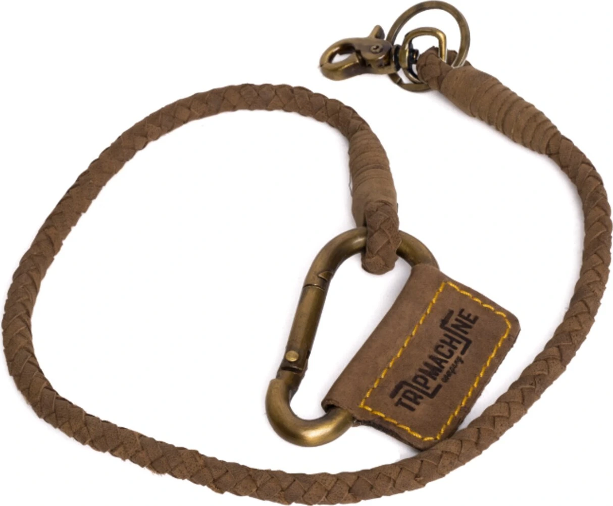 Trip Machine Braided key chain, tobacco