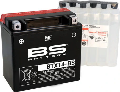 BS Battery BTX14-BS MF (cp) Maintenance Free