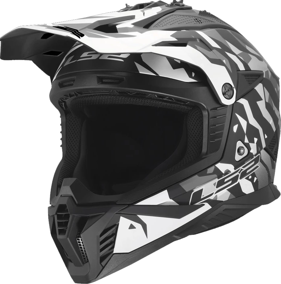 LS2 MX708 FAST II GROTESK Helmet - 3XL, Black Grey