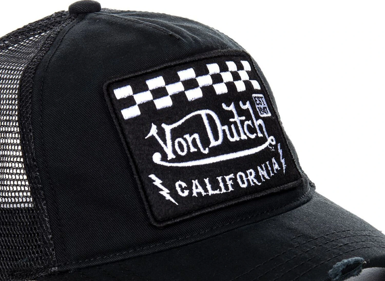 Von Dutch Heritage cap square patch racer, Black