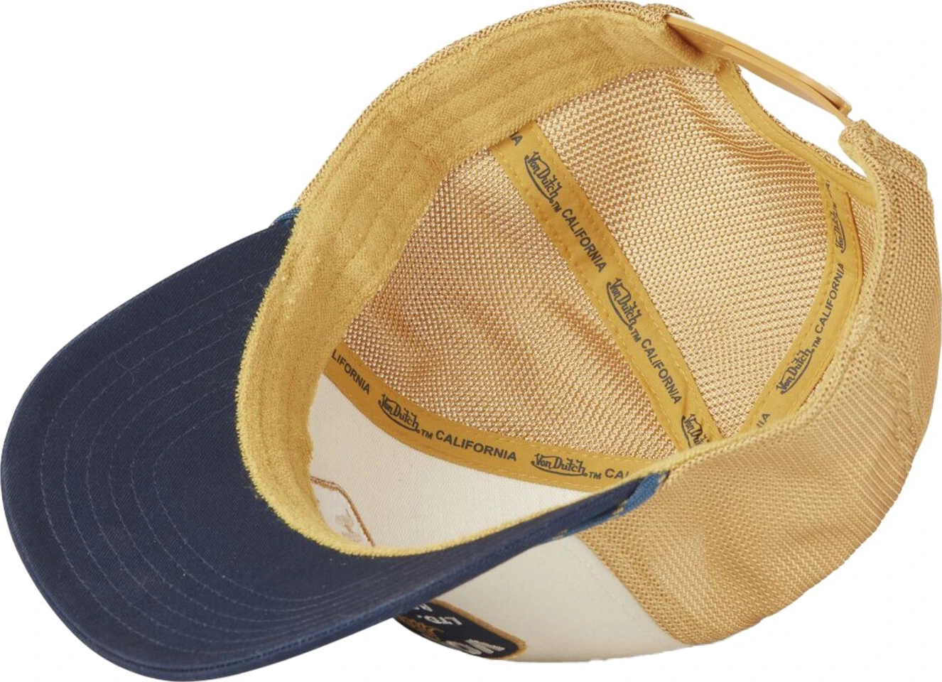 Von Dutch Semi curve cap mustard, Beige