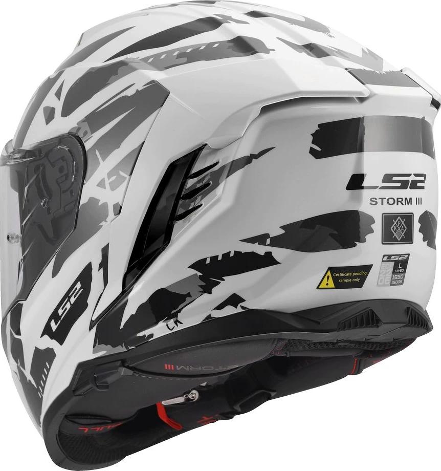 LS2 FF818 STORM III KAOS Helmet - L, White Grey