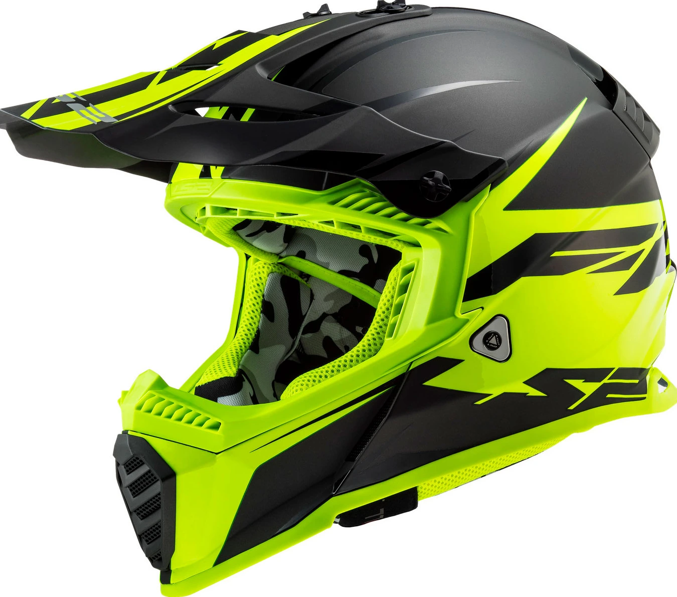 LS2 MX437 FAST EVO ROAR helmet - XL, Black H-V Yellow