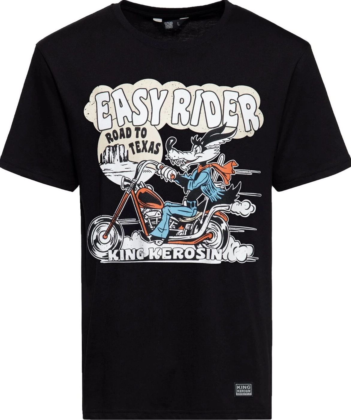 King Kerosin Easy Rider t-shirt, Black, L