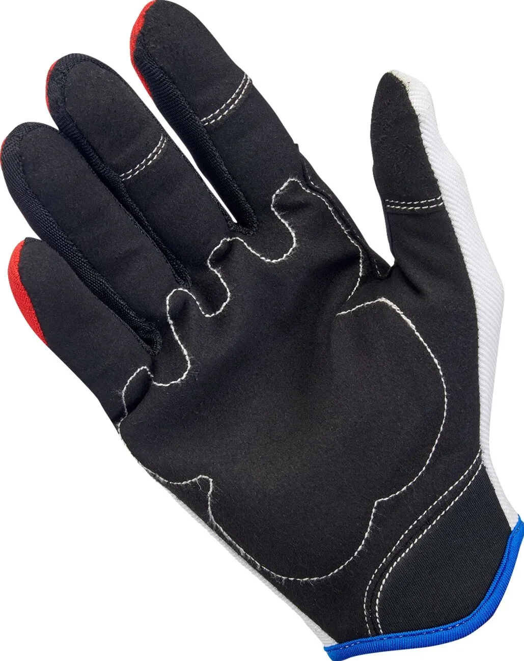 GLOVES MOTO RD/WH/BL SM