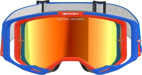 Alpinestars Goggle Vision 8 WORDMARK BLUE ORANGE Mirror Red/