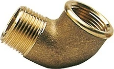 Brass elbow 90° male/female