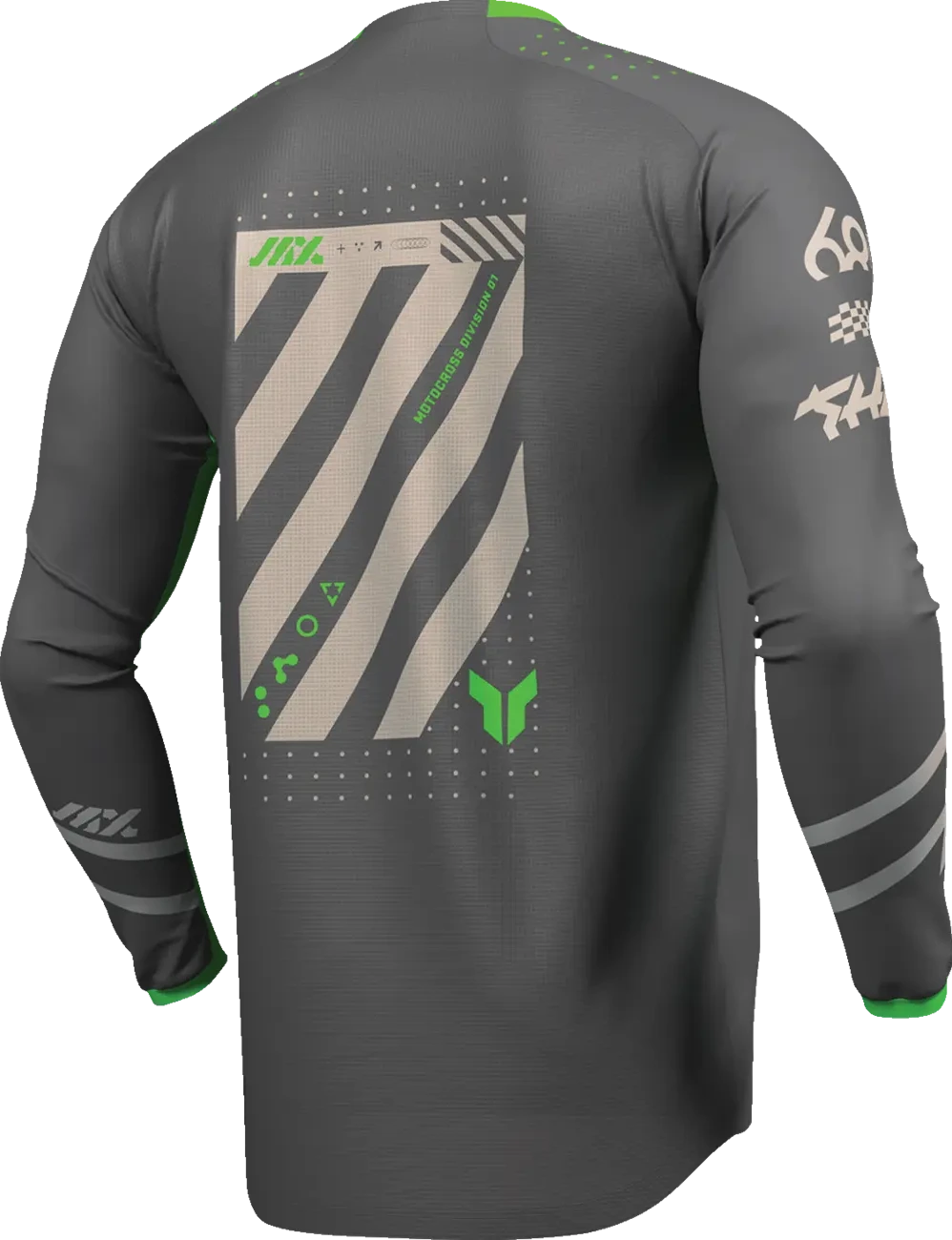JERSEY LAUNCHMODE FUTURA CHAR/GRN S