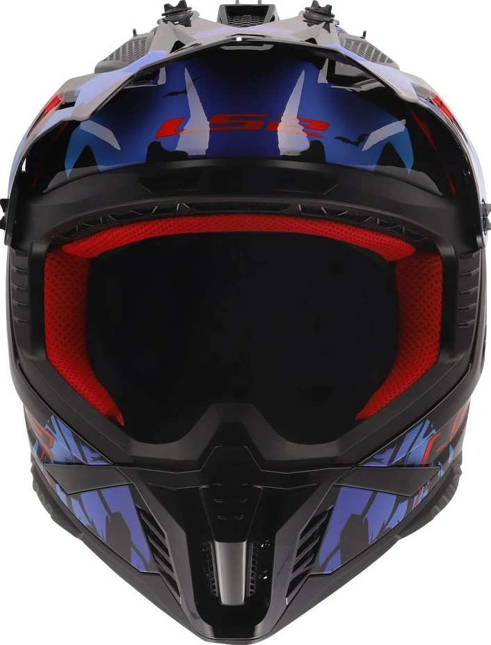 LS2 MX708 FAST II ZOMBIE 2 helmet - 3XL, Black Red Blue