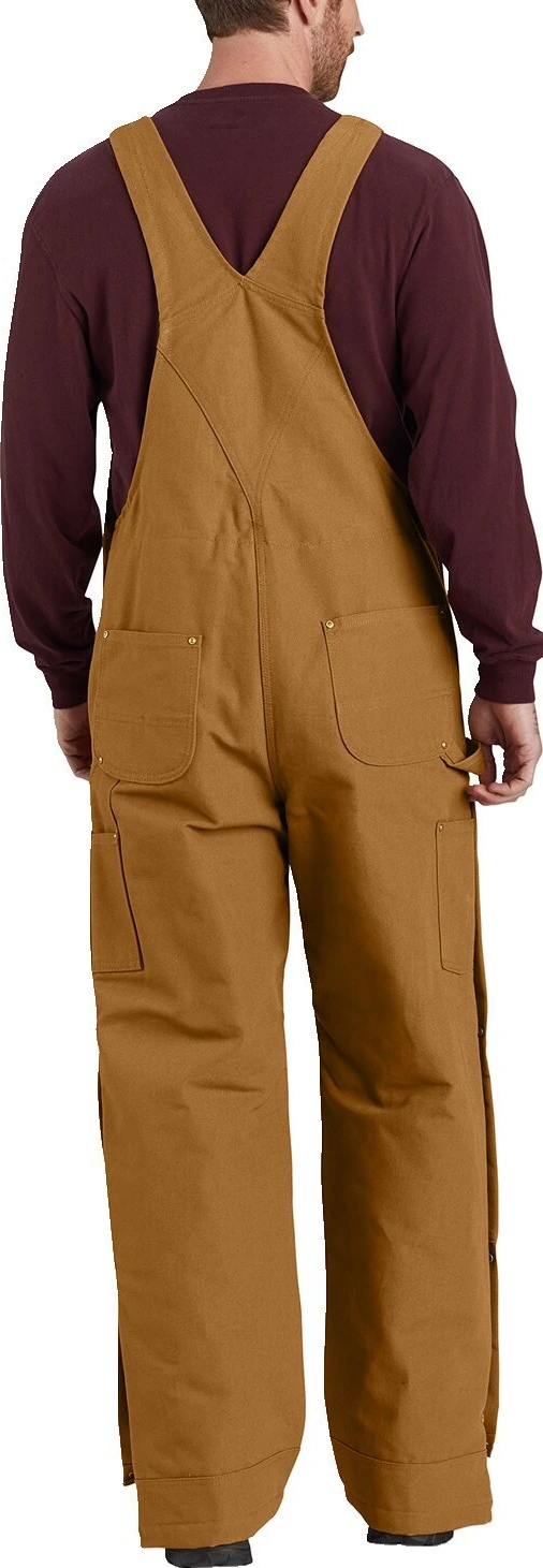 Carhartt Duck insulated bib overall, carhartt brown, L