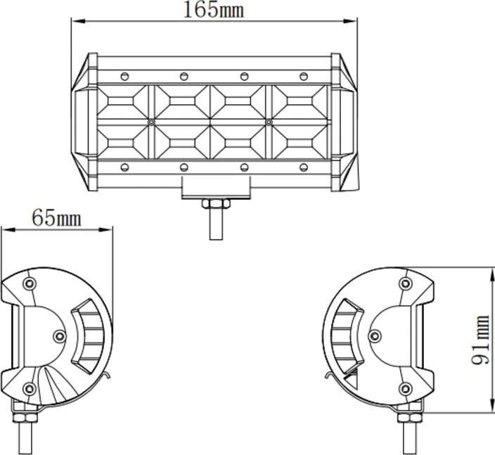 Kinwons LED riba 10-32V 96W Flood