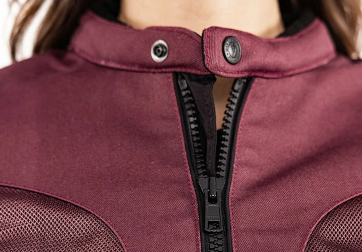 John Doe Aero mesh jacket women, bordeaux Red, XS