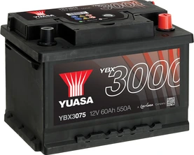Yuasa YBX3075 12V 60Ah 550A SMF akumuliatorius Pastaba: padėklų krovinys (18)