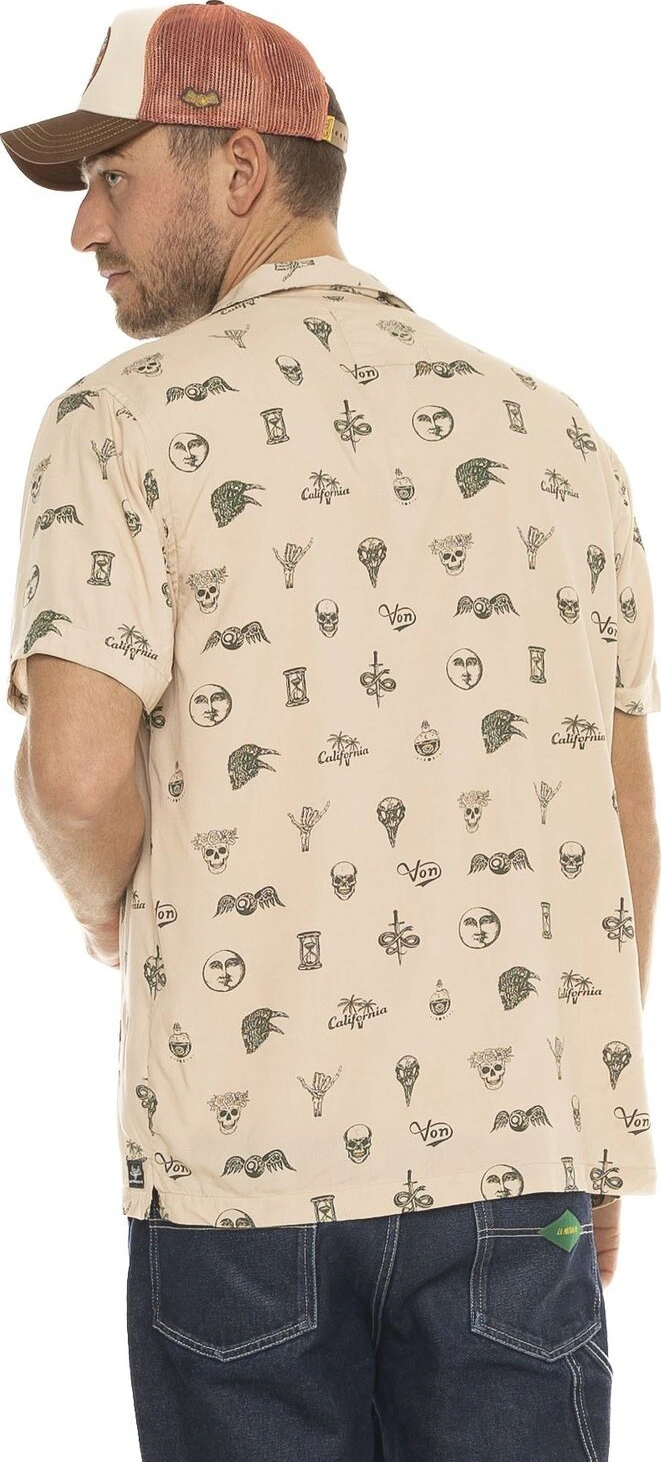 Von Dutch Iso shirt, Cream, M