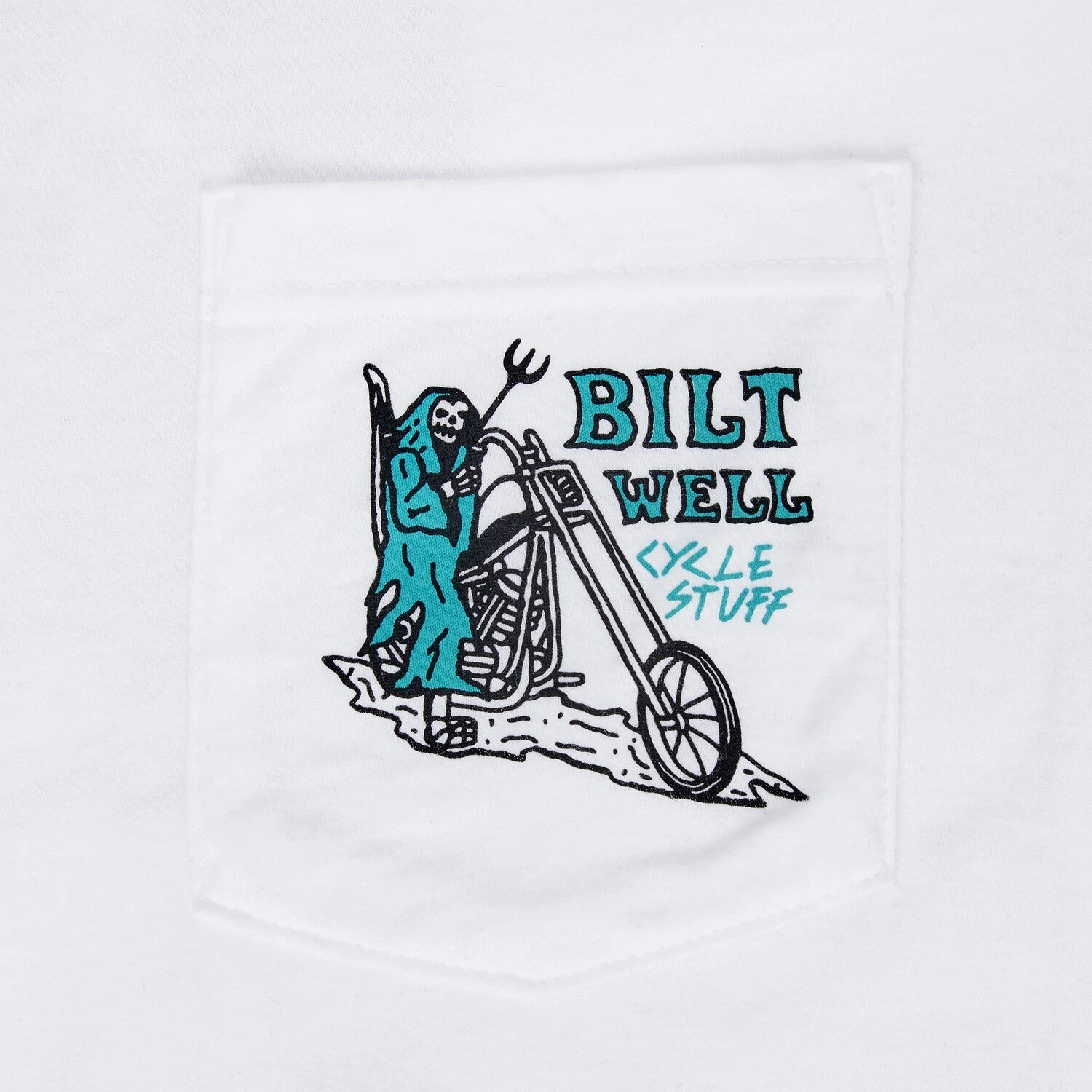 Biltwell Reaper t-shirt, White, S