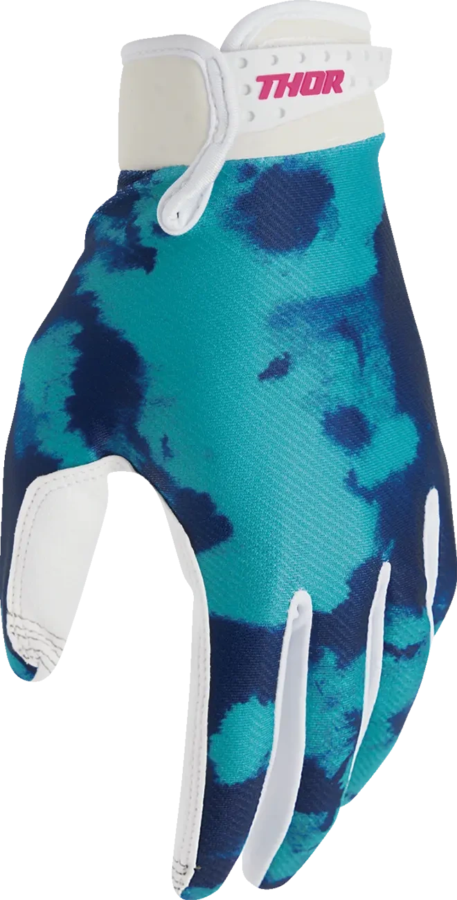 GLOVES LAUNCHMODE BLEACH WHT/AQ XS