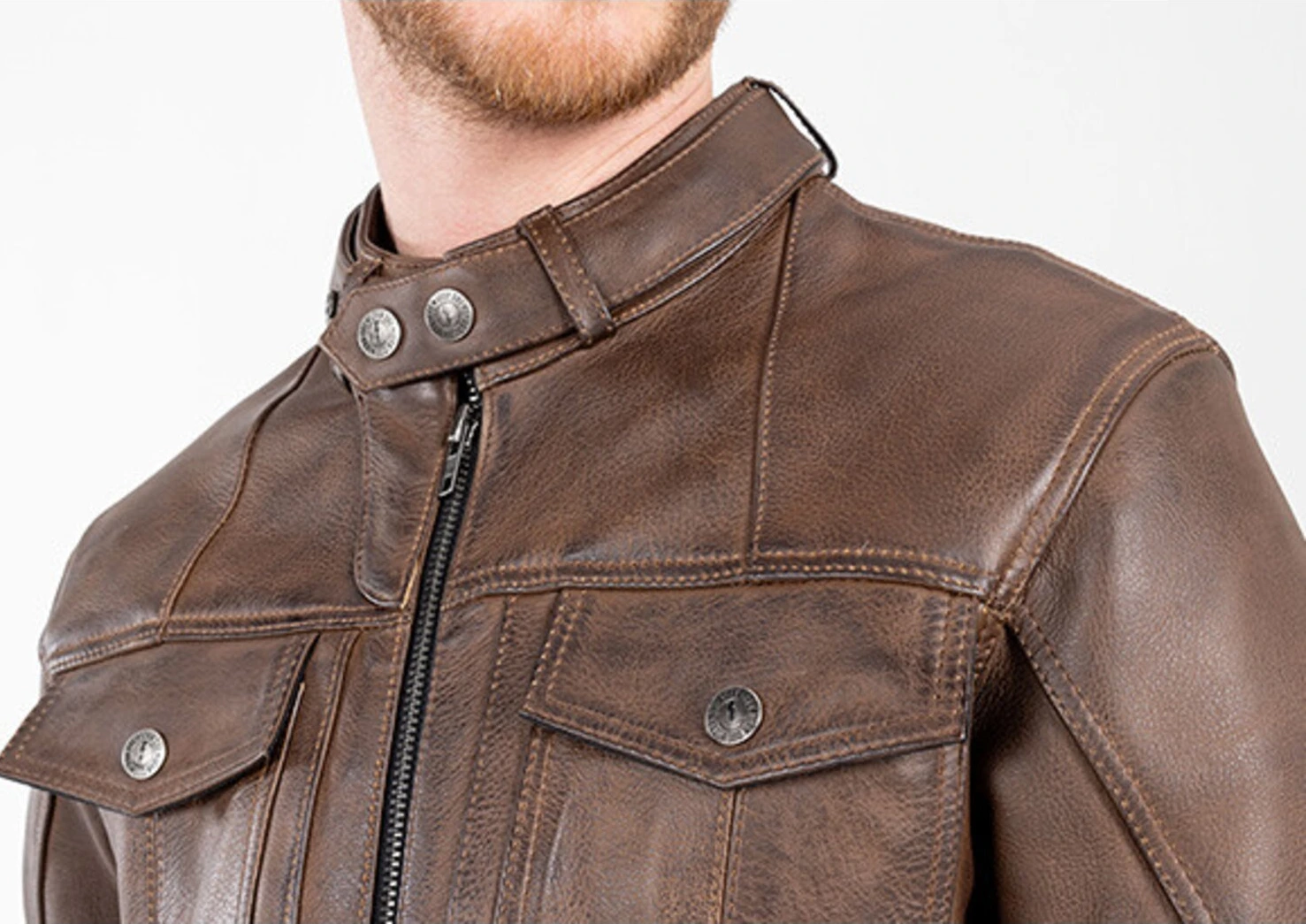 John Doe Drifter leather jacket, Brown, L