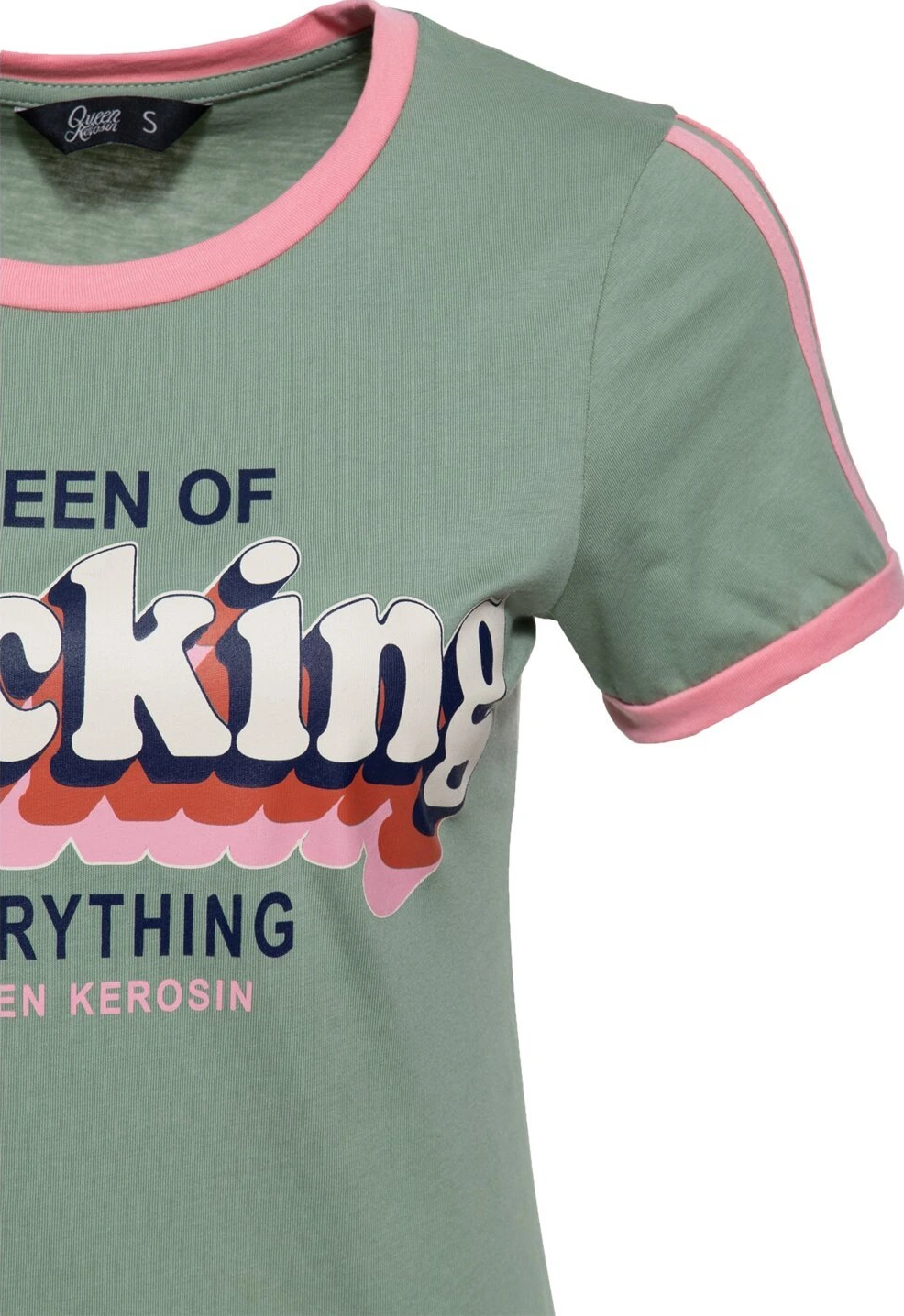 Queen Kerosin Queen Of Fucking Everything t-shirt, Green, pink, S