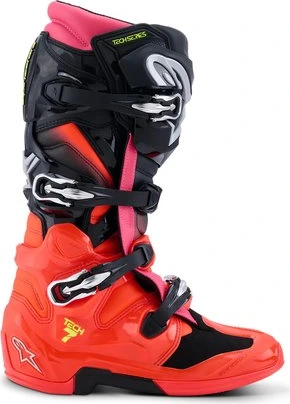 Alpinestars Boot Tech 7 Black/Red Fluo/Pink Fluo, 42 (8)