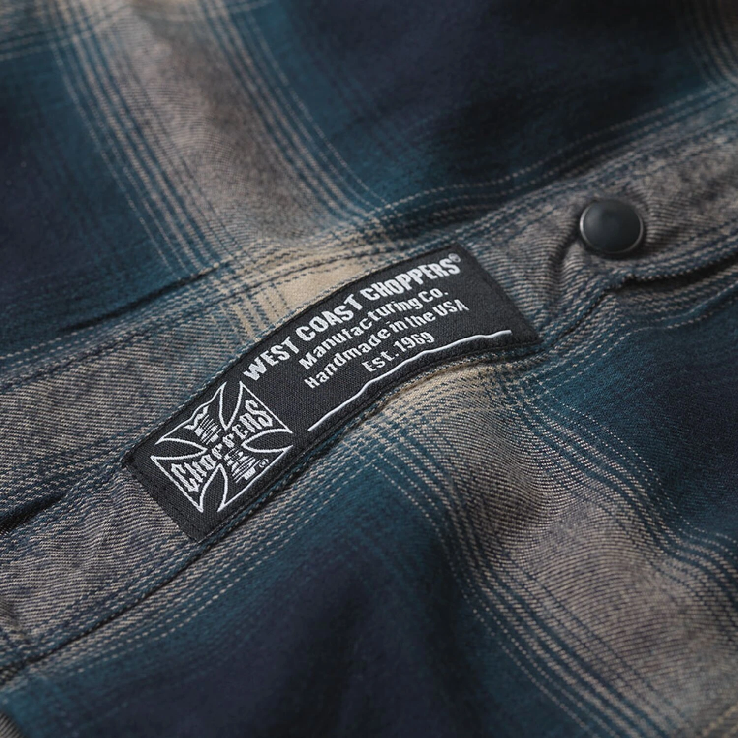 WCC Outlaw Flannel shirt, Blue, beige, S