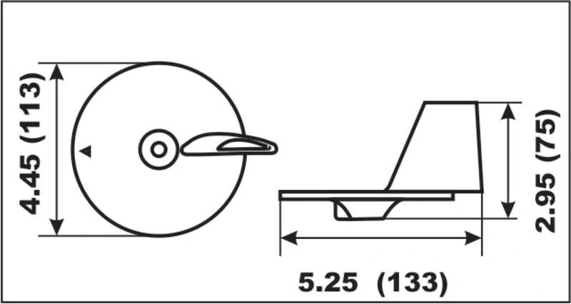 Perf metals anode Trim Tab Honda BF75/BF90/BF115/BF130