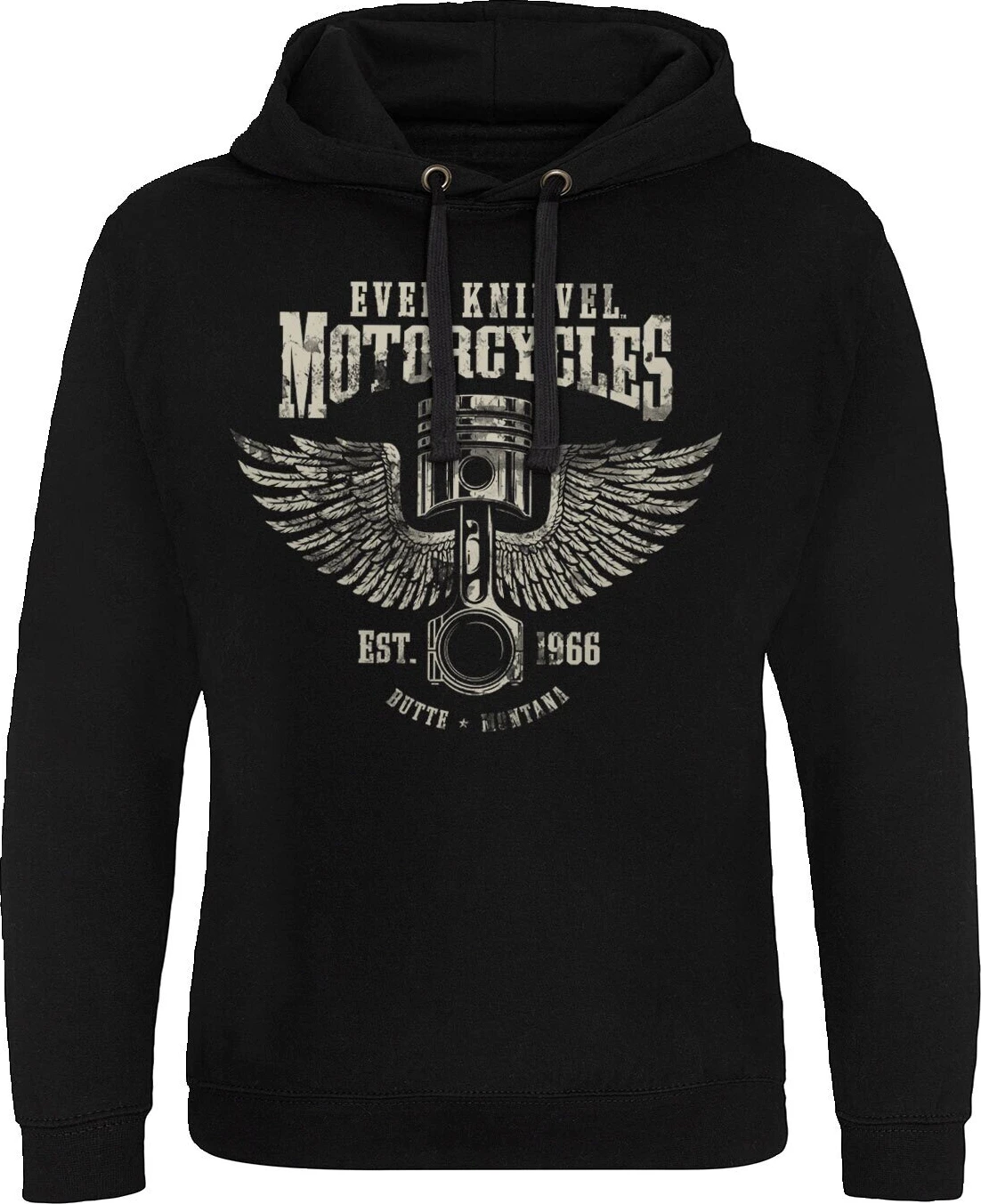 Evel Knievel Motorcycles Epic hoodie, Black, L