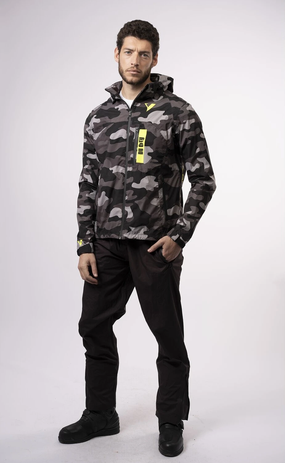 By City Military Rain jacket, Black, XL
