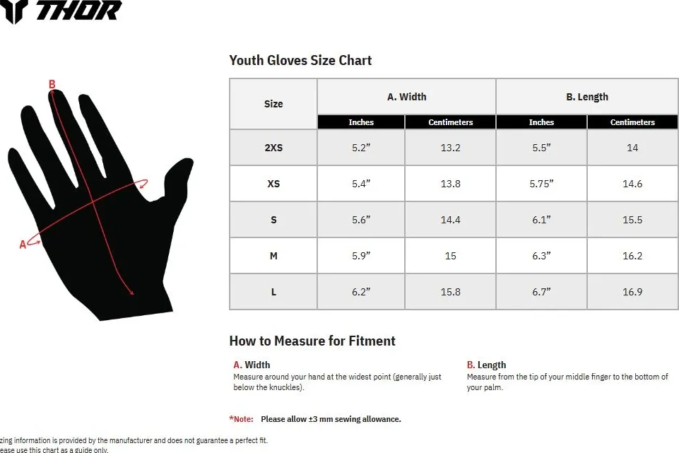 GLOVES YTH RIDEMODE STATIC RED XS