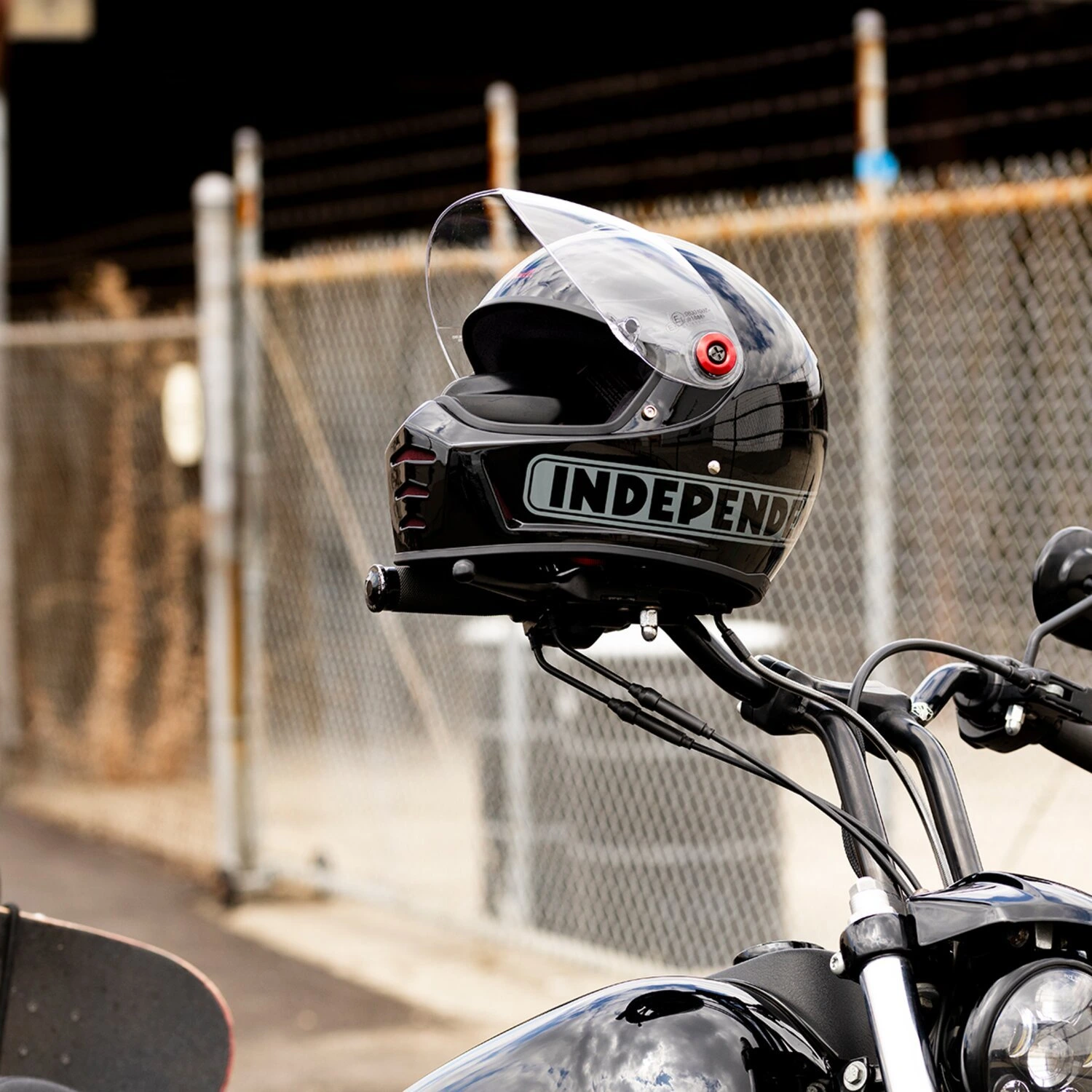 Biltwell Lane Splitter Independent collab helmet, Gray, XS, Gloss