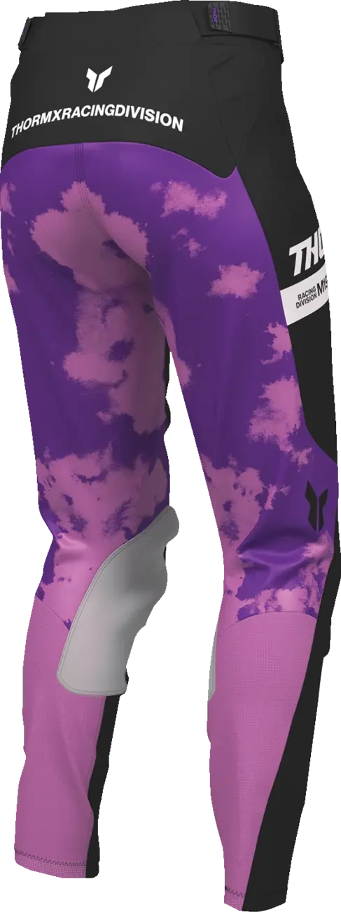 PANT WMN LAUNCHMODE BLEACH BLK/ORCH 3/4