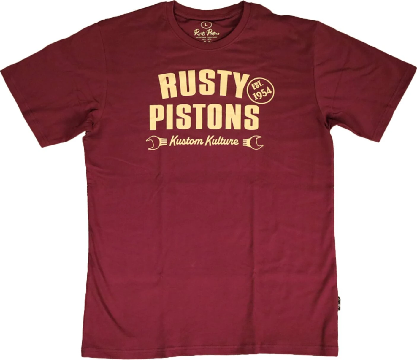 Rusty Pistons Low Rod t-shirt, burgundy, S