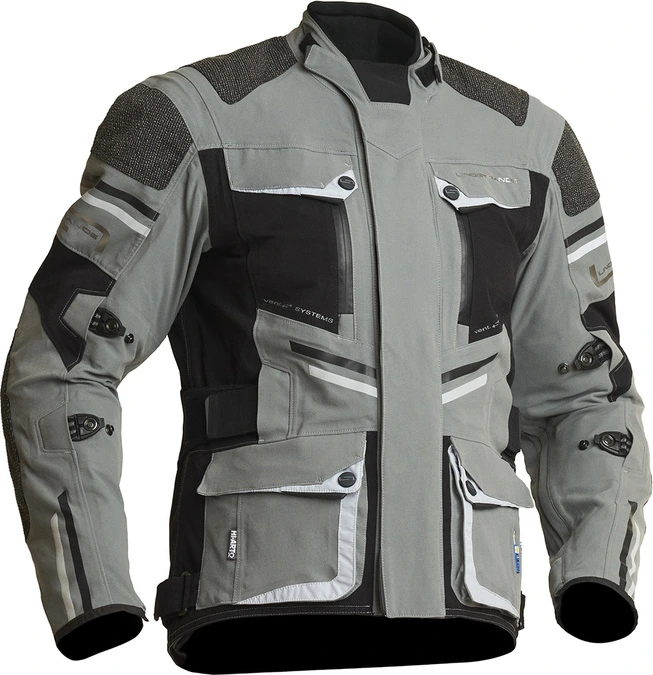 Lindstrands Textile Jacket Sunne Grey/Black 48