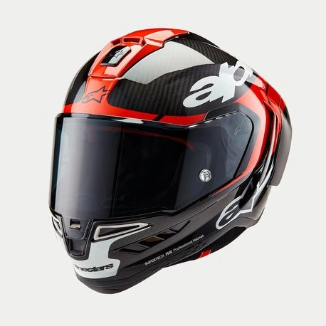 Alpinestars Helmet Supertech R10 Element Black/Carb/Fluo Red/White, XS